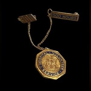 Vintage 300 & 500 Hours Hospital Volunteer Service Pin Set #7020